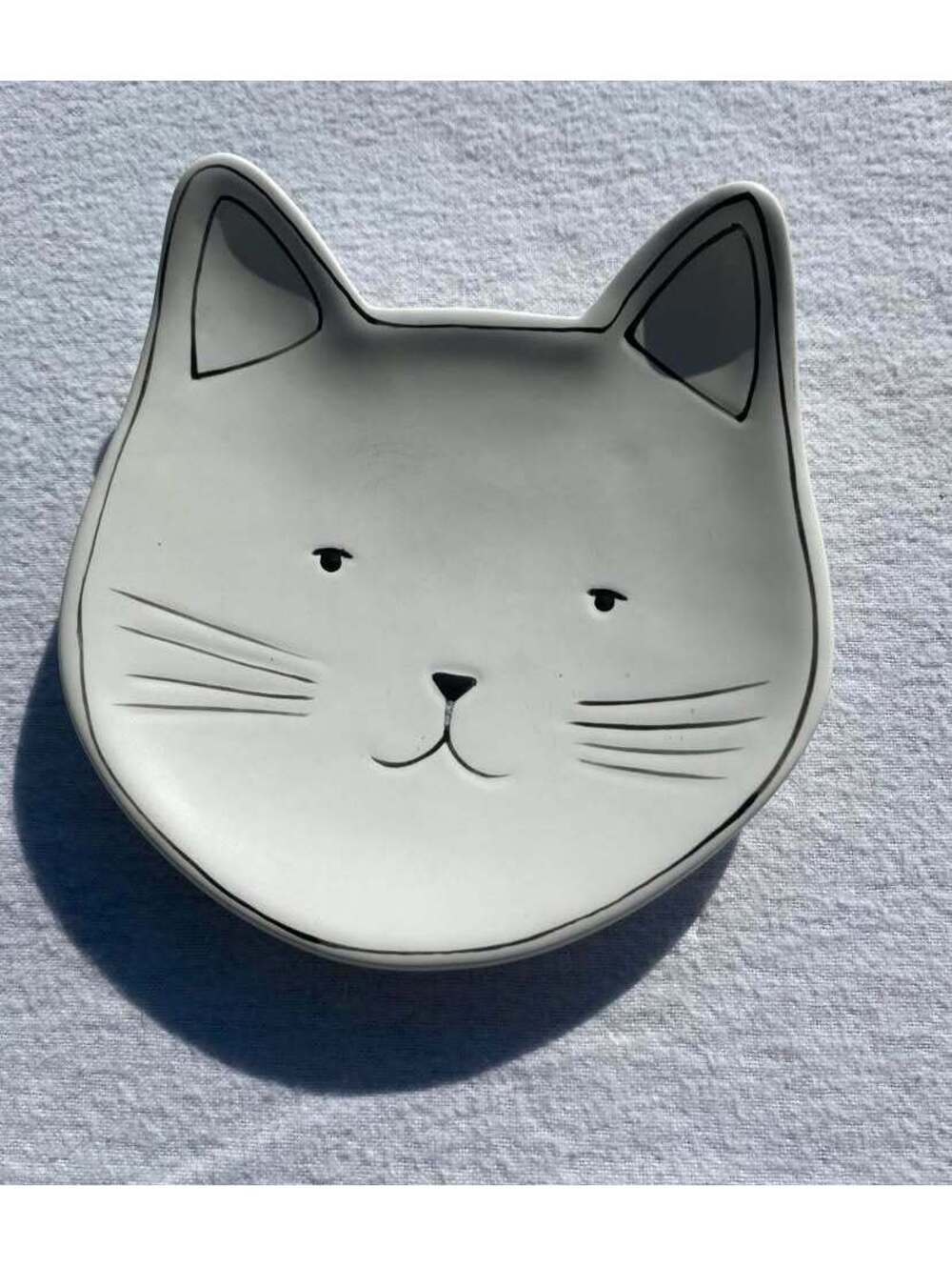Signature Ceramic Cat Trinket Dish With Cat Face